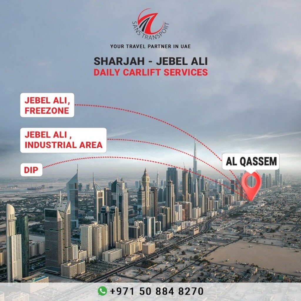 Al Qassem to Jebel Ali Carlift | Sharjah to Jebel Ali Carlift