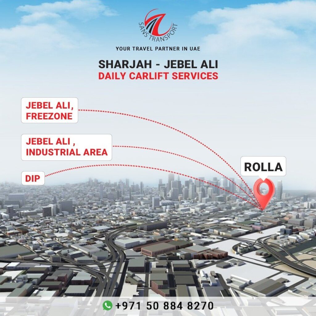 Rolla to Jebel ali carlift | Sharjah to Jebel ali carlift
