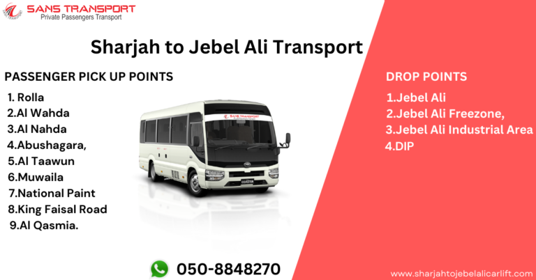 Sharjah to Jebel Ali Transport
