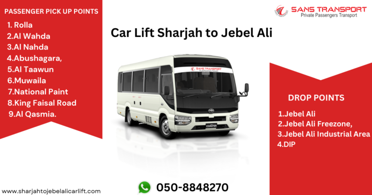 Car lift Sharjah to Jebel Ali 