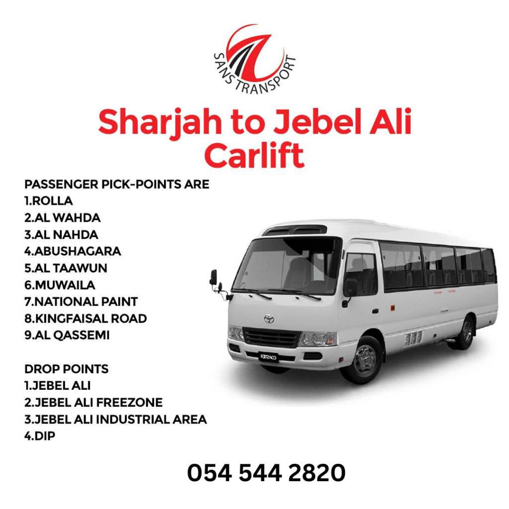 carlift to Jebel Ali