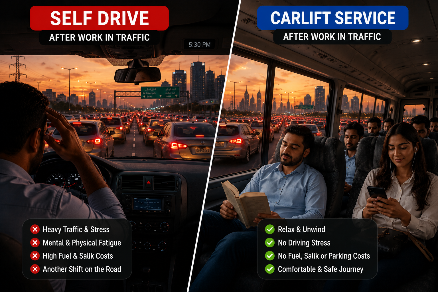 Sharjah to Jebel Ali Car lift