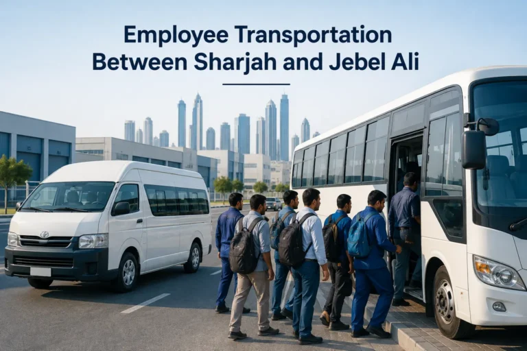 Sharjah to Jebel Ali carlift with employee transportation by bus and van